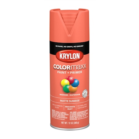 Krylon Spray Paint, Matte Sunrise, Matte, 12 oz 5553